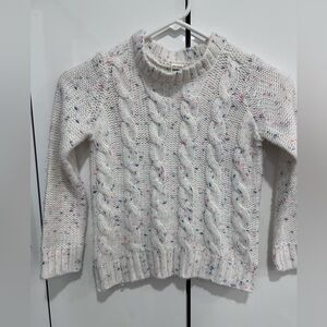 OshKosh B'gosh White Speckled Cable Knit Sweater